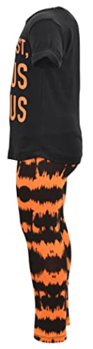 Image of Unique Baby 2 Piece Girls Printed Leggings Outfit with Short Sleeve Shirt Kid and Toddler Clothes Set