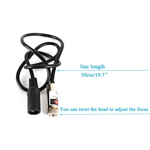 Image of Red Line Laser Module, 650 nm, Industrial, Adjustable Focus, 19.7 Inch, Black