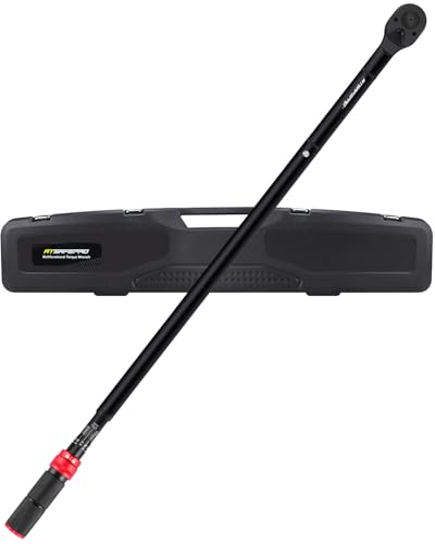 Image of 1 Inch Torque Wrench 200-1400 FT-Lb - 24-Tooth Reversible Ratchet, ±3% Accuracy, Cr-V Steel, Dual Scale (Ft-Lb /Nm), 55 inch Length Heavy Duty Torque Wrench for Trucks, Trailers & Heavy Equipment