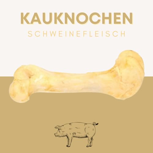 PAKO Natürlicher Kausnack für Hunde | Weiße Schweineknochen | 100% Natur | Aromatischer & Proteinreicher Knabberknochen | 1 Stück