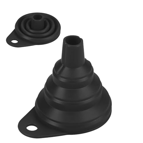 Embudo de silicona, embudo de silicona plegable de cocina y hogar para botellas de agua, aceites, líquidos y polvos Práctica herramienta de embudo de repuesto