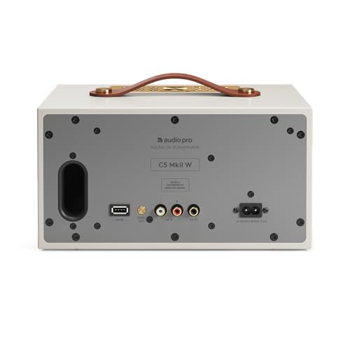 Image of Audio Pro C5 MKII W Multiroom Speaker - Compact Bluetooth Speaker for TV, Movies & Music - WiFi Compatible w /iPhone, Google Chromecast, Spotify & Smart Home High-Fidelity Sound - Dune