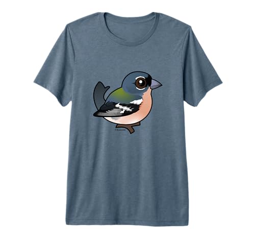 Cute Cartoon African Chaffinch Birdorable Bird Species Premium Tri-blend T-Shirt
