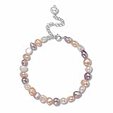 HENGSHENG Natural Baroque Pearls Link Bracelets for Women Freshwater Cultured Pearls Strand Bracelets Handpicked Pearl Elegant Jewelry - Colorful