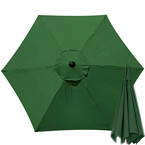 Toile de parasol 300cm en tissu premium kaki pour structure ronde à 6 baleines