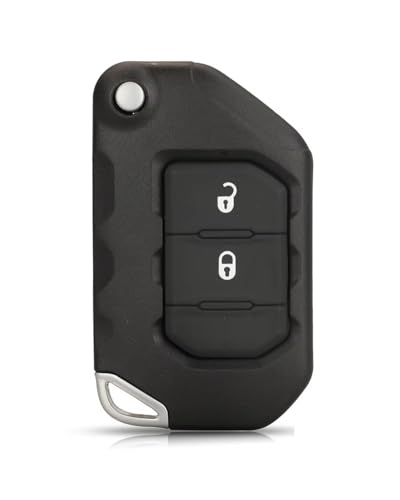 Carcasa de llave para auto Wrangler 2019 repara el desgaste del llavero de 2 botones