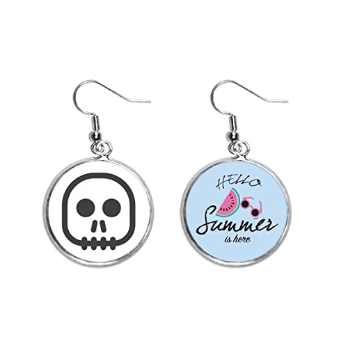 Pendientes de sandía para el lóbulo con diseño de esqueleto cuadrado: look fresco de verano
