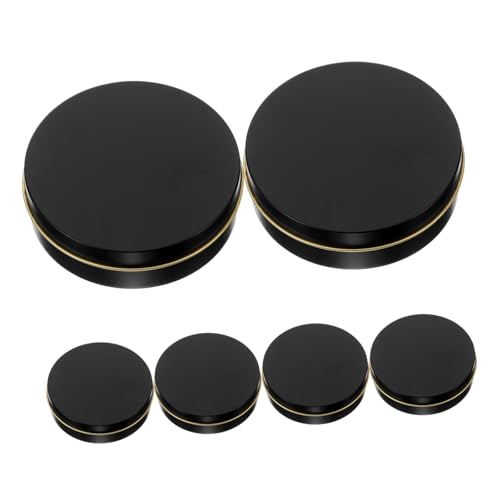 SEWACC 6Pcs Lightweight Multi Function Candle Tins Portable Tinplate Cases for Storage and Candle Making for Home Accessories and Creams