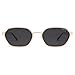 SOJOS Trendy Polarized Hexagon Sunglasses for Women Men, UV400 Retro Rectangle Shades SJ1238, Gold/Grey