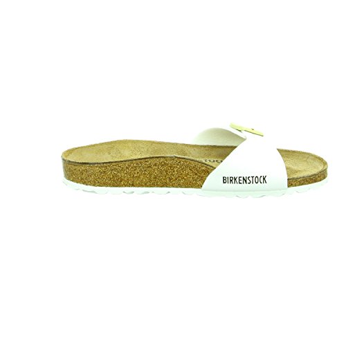 Image of Birkenstock Classic Madrid BF-Nubuk Women's Mules, White, 5