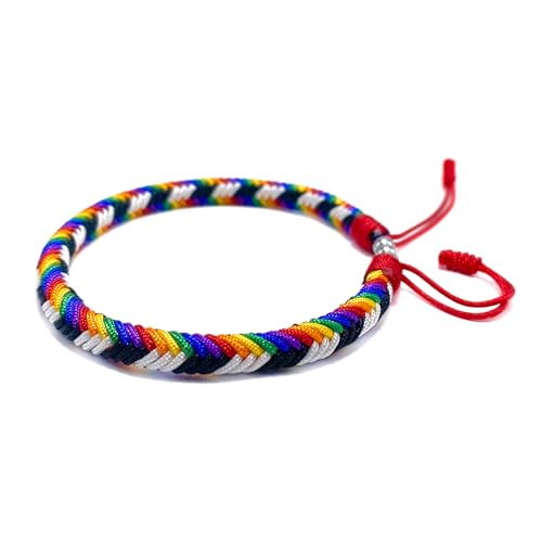 LAMIBEE Pride Infinity Love Wins, LGBTQAI+ Pride Love Wins Tibetan Wrist Wrap Bracelets, With LGBTQ Surfer String Rope Bracelet for Him and Her, Women Men, Support LGBTQ Community3
