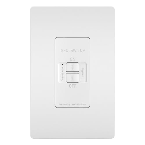 Legrand Radiant 2087WCCD4 20 Amp GFCI Self Test Deadfront Decorator Duplex Outlet White (1 Count)
