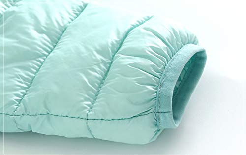 Newborn Baby Boy Girl Jacket Kids Hooded Jacket Coat Outerwear Winter Down Coats (Light blue, 6-12 Months)3