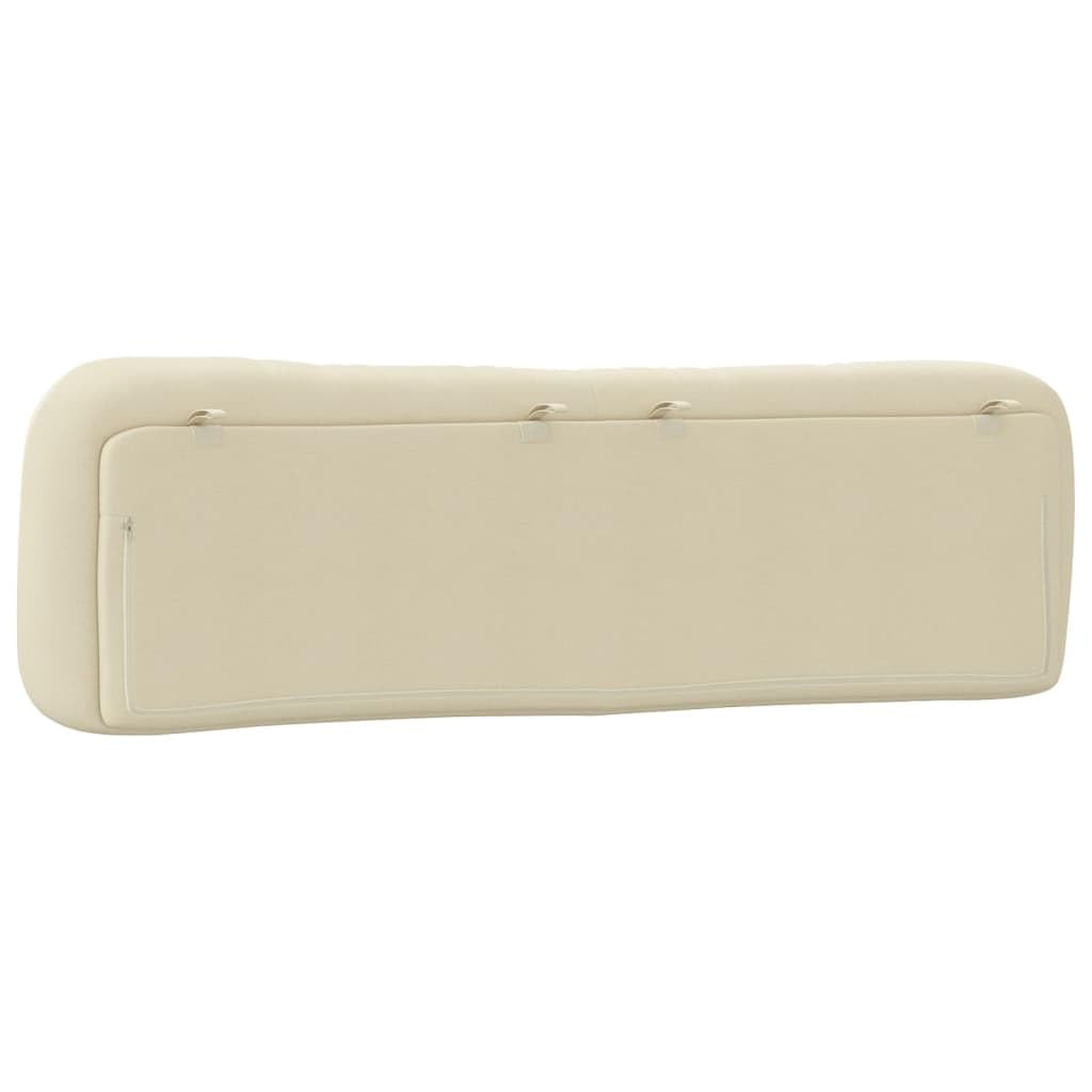 Cuscino Testiera Hvar Crema 180 cm in Tessuto Traspirante Morbido per Letto Elegante Testata Imbottita con Fibra PP per Lettura TV Supporto Schiena Facile Installazione Con Fascia o Testiera Curva