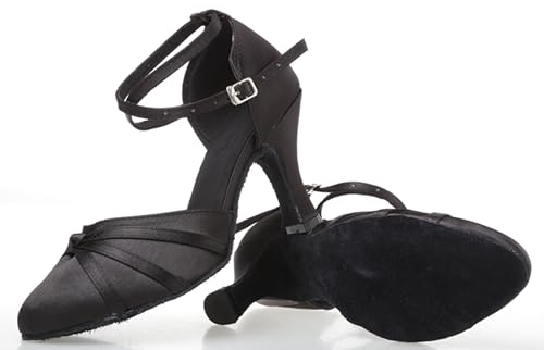 Dance Shoes for Women Closed Toe Latin Salsa Heels Wedding Party Pumps X20034