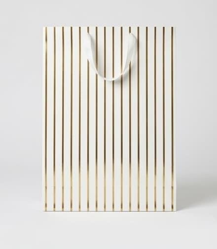 PaperAura Premium Gift Bag with Rope Handles | Luxury Paper Carry Bag for Gifts, Return Gifts, Shopping & Festive Packaging | Reusable Designer Gift Bag 13 x 4.5 x 17 Inches (White, Pack Of 4, Design 3)