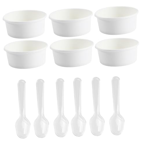 BAZEITFLOW 50セット 使い捨て紙製ミニ試食カップデザート用ゼリー アイスクリーム対応 ペーパーカップ フォーク付き 誕生日やパーティーに