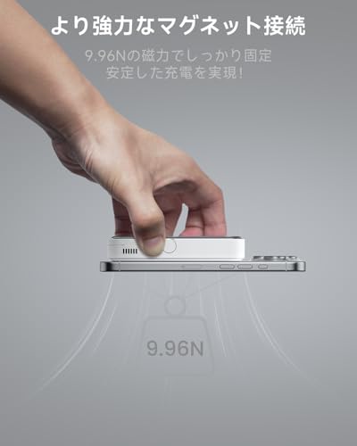 SHARGE ICEMAG 2 Mobile Battery MagSafe with RGB Cooling Fan and Transparent Design, 10,000 mAh Large Capacity, MagSafe Compatible, 15W Wireless, 30W PD Fast Charging, Qi2, PSE Certified, Stand