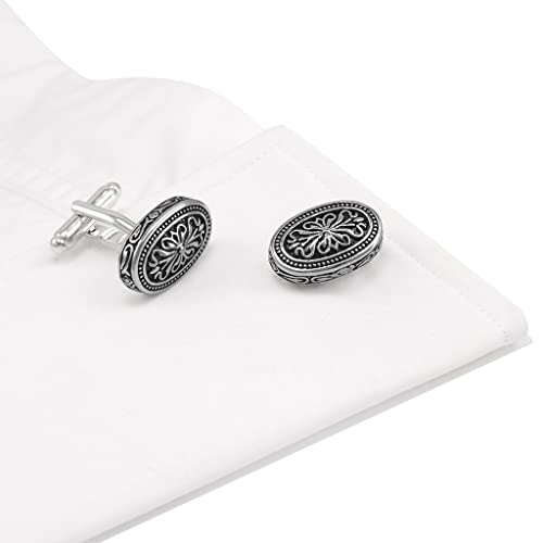 Mancuernillas Vintage Diseño Irlandés Cruz Celta Plata miniatura 4