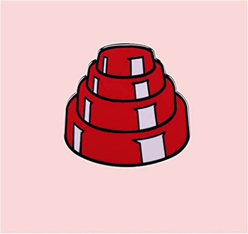 Image of Red Energy Dome Brooch Pin Rock Band Enamel Pin Cool Enamel Pin Cute Brooches for Backpacks Hats and Jackets