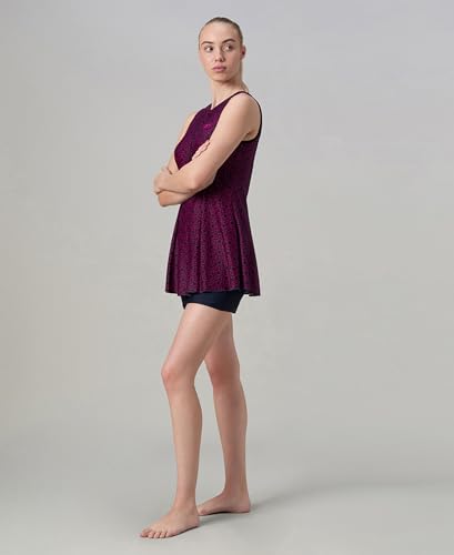 Image of Speedo Women's Endurabrite Closedback Swimdress with Boyleg | Swimming Costume | Swimming Suit for Women | Chlorine Resistance | UPF 40+ Sun Protection | Removable Bra Pads