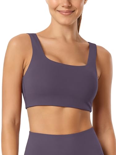 Image of ODODOS Square Neck Sports Bra for Women Wirefree Non Padded Yoga Tank Workout Crop Tops