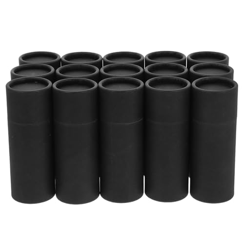 GARVALON 15個クラフト紙製筒箱 蓋付き リップ スティック包装 小物収納 クラフト用 環境に優しい段ボール容器 旅行用ボックス