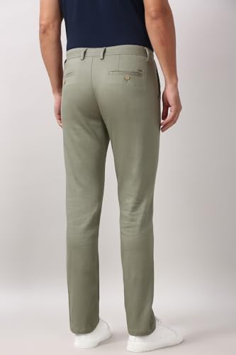 Image of Peter England Men's Slim Fit Stretchable Casual Trousers | Office & Everyday Wear | Comfortable & Smart Look