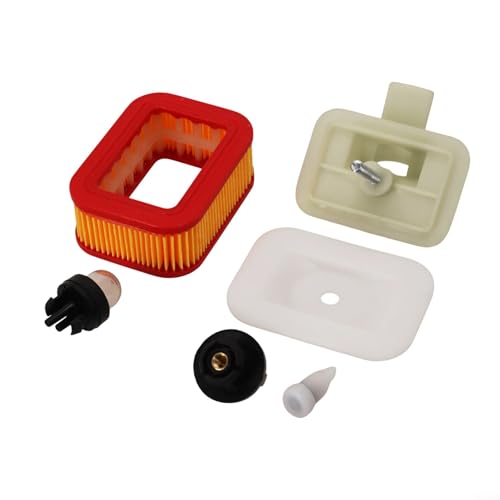 Yuanpgky Kit de ventilación de tanque de combustible para motosierra con bombilla de imprimación y base de repuesto para modelos 5200, 5800, 52 CC, 58 cc, 6 piezas de filtro de aire para motosierra