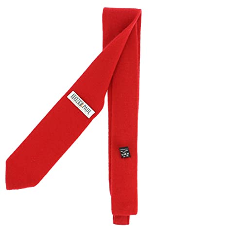 Cravate cachemire rouge Alashan uni pour vos soirées et réunions
