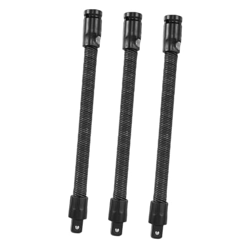 YOSADIER 3pcs Sleeve Soft Rod Socket Extension Bar Shaft Flexible Drill Extension Wrench Sleeve Rod Bar Shaft Socket Wrenches Drive Head Torque