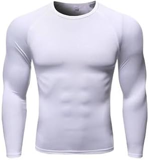 compression shirt Camisa masculina de manga comprida justa, camisa de treinamento esportivo, parte inferior esportiva