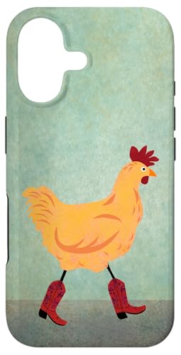 Chicken in Red Cowboy Boots Case for iPhone 17