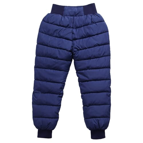 Loyan Boys Girls Elastic Waist Sweatpants Winter Warm Fleece Lined Snow Pants Outdoor Skiing Trousers4