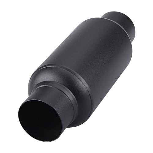 Image of LCGP 2 Pack 2.5'' Inlet & 2.5 inch Outlet, Universal Resonator, 11.5'' Overall Length Stainless Steel Muffler /Weld On