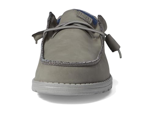 Image of HEYDUDE Men's Wally Fabricated Leather Wide | Men's Shoes | Men Slip-on Loafers | Comfortable & Light-Weight