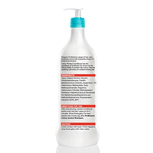 Image of Raaga Professional Pro Botanix Color Protect Conditioner With Sunflower Oil, Blue, 1000 Ml - 1 Count