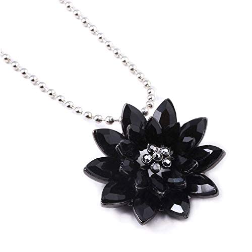RVM Jewels Superhero Black Dahlia Flower Pendant Necklace Fashion Jewellery Accessory for Girls and Women (B09WQTZQHM) Amazon Price History, Amazon Price Tracker