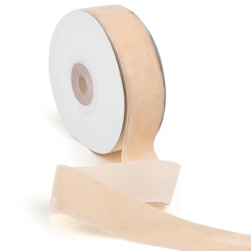 Cintas de terciopelo de 5 yardas y 1/2,5 cm de color de una sola cara con flocado, lazos hechos a mano para manualidades, decoraciones para fiestas de bodas, para envolver telas, 2,5 cm, 13 a 5 yard
