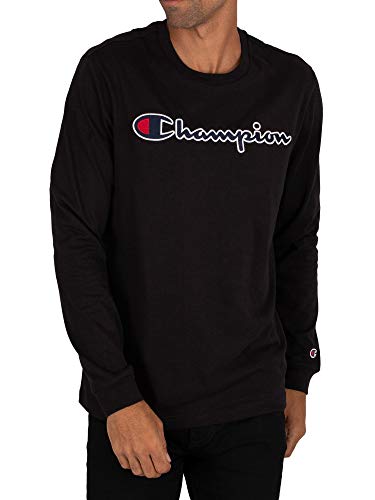 Preisvergleich Produktbild Champion Herren Grafisches Longsleeved T-Shirt, Schwarz, M