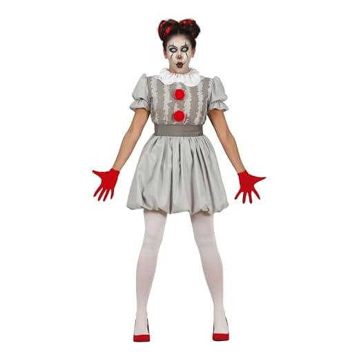 FIESTAS GUIRCA Disfraz de Payasa Vestido Gris para Mujer Adulta Talla L 42-44