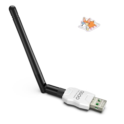 Class 1 Long Range Bluetooth Adapter for PC, QGOO USB Bluetooth Adapter for PC 5.3+EDR, Bluetooth Dongle Bluetooth Receiver Support Windows10/8.1/8/7?white-069?