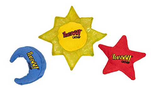 Duckyworld Yeoww Sun Moon and Stars (3 pcs) Katzenspielzeug mit Katzenminze, 400 g – Bild 3