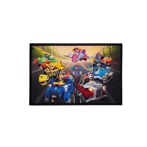 Image of Athom Living Premium Anti Slip Paw Patrol Printed Kids Bathmats, Durable Nylon Fabric, Soft Texture, Easy to Clean, Stylish Home Decor Mat for Doorway & Kids Room | 37x57 cm, Multicolor