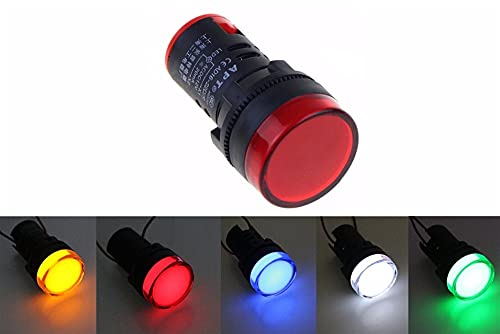 Luz indicadora azul AD16-22DS de 12V con iluminación LED 4