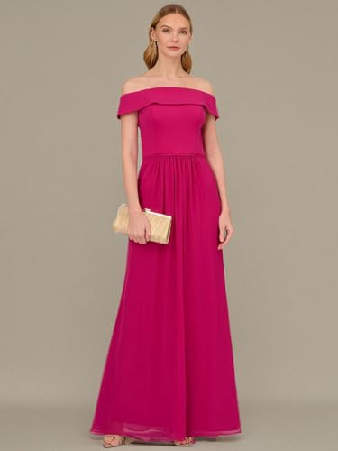 Image of Adrianna Papell Womens Crepe Chiffon Gown