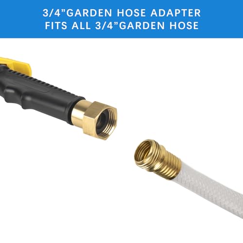 Image of RV Water Heater Tank Rinser, Metal Tube，Removes and Cleans Sediment and Scale from RV Water Tank，Extends the Life of RV Water Heater (Metal Flush Wand & 2Anode Rod Set)