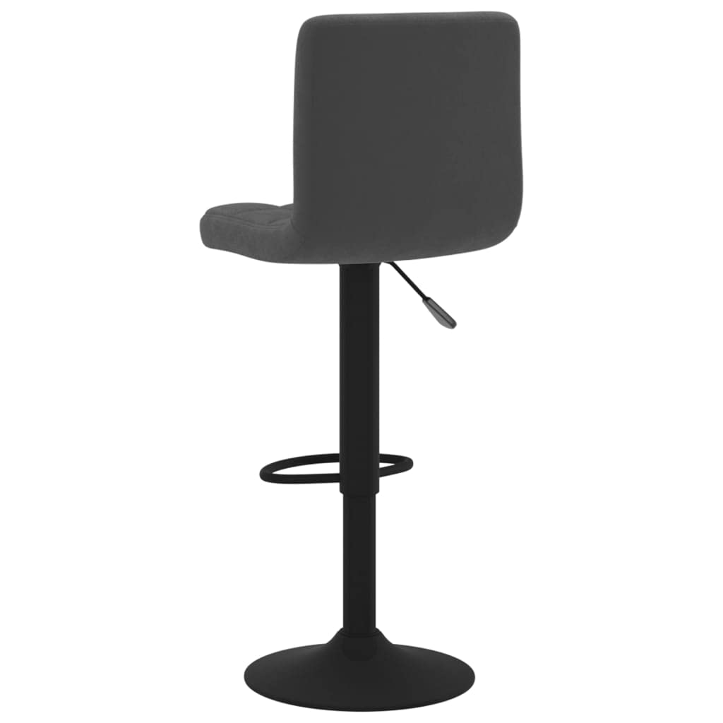 Lot de 2 tabourets de bar en velours noir avec repose-pieds, pivotants et réglables en hauteur, pour cuisine, salle à manger, comptoir, assise et dossier rembourrés, cadre en acier stable