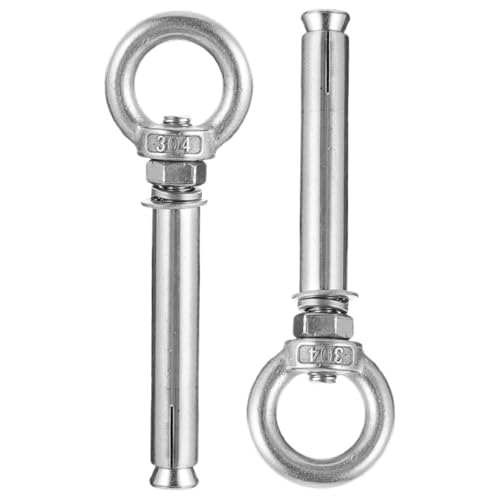 HEALEEP 304�X�e�����X���l�W�A���J�[ M6x60 2�Z�b�g �R���N���[�g�p�g���{���g ���ω׏d�A�C�{���g �R���N���[�g�ǌŒ�p DIY ���z����