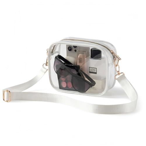 Image of TOBVZOO Clear Bag Stadium Approved, Crossbody Transparent Bag for Concerts Sports Events, Purses for Men & Women